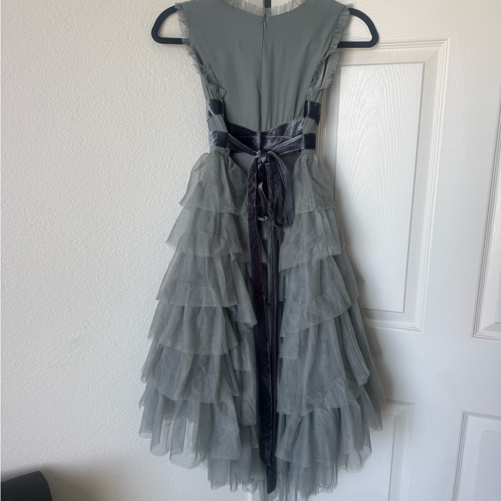 Joyfolie Geneva Petticoat Dress in Dusty Blue - Picture 5 of 6